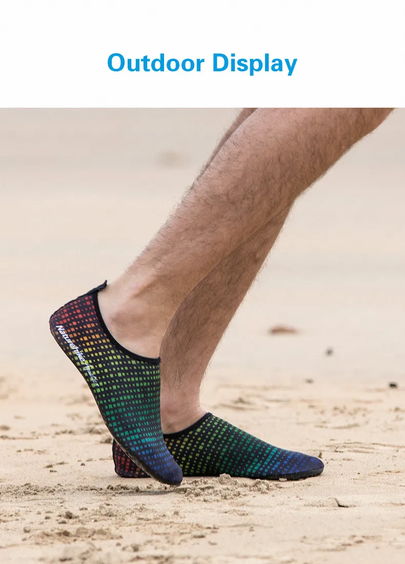Naturehike ao ar Sapatos de Praia de Natação Meias para Homem Livre Vadear Sapatos Respirável Esportes Aquáticos Mulheres Ultraleves Meias Elásticas 15 Esporte e Lazer