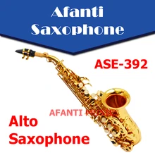 Afanti Music Bb tone / Brass body / Gold finish Alto Saxophone (ASE-392)