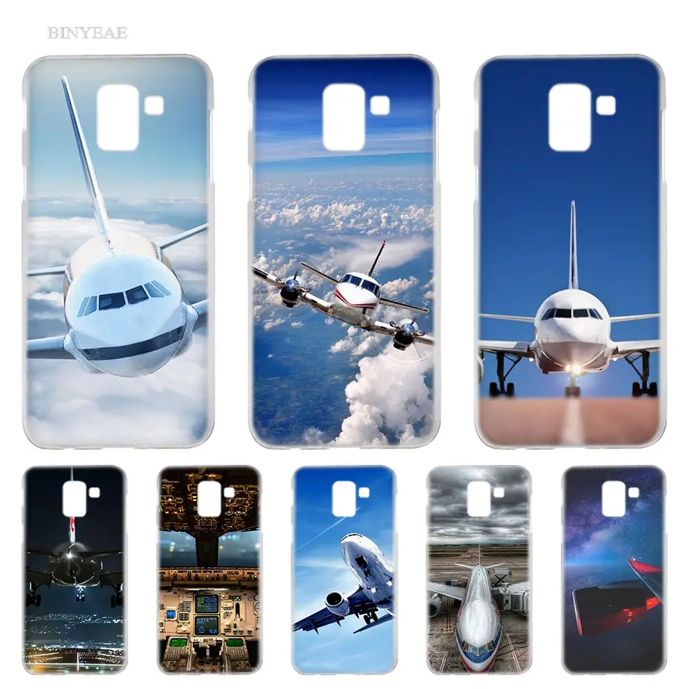 

BINYEAE Aircraft Fashion Hard Transparent Case Cover Shell for Samsung J2 J3 J4 J5 J6 J7 J8 2016 2018 Prime