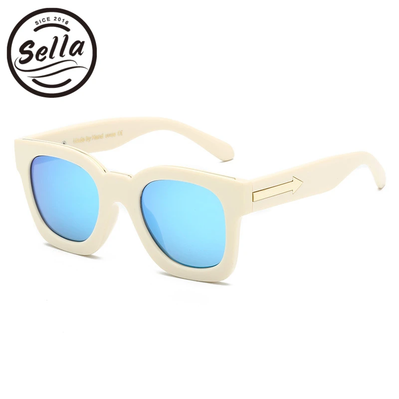 Sella Лидер продаж Модные женские Квадратные Солнцезащитные очки больших размеров брендовые дизайнерские ретро классические мужские летние солнцезащитные очки с толстой оправой