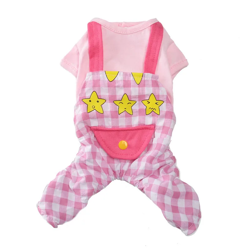 

Spring Summer Dog Pajamas Overalls Jumpsuit Puppy Costume Small Dog Apparel Outfit Yorkshire Poodle Bichon Pet Clothes Pyjama