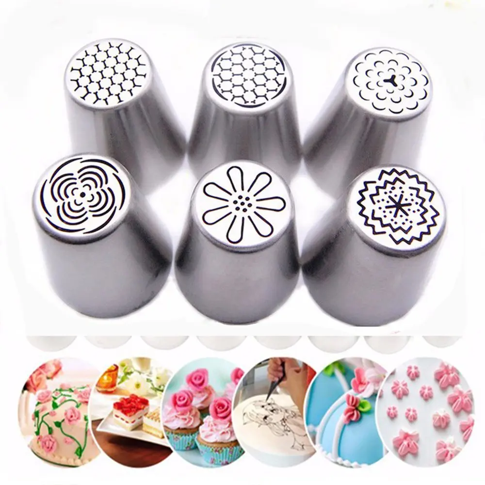 10 шт. инструменты для украшения торта из нержавеющей стали|for kitchen|tips pastrysteel icing piping
