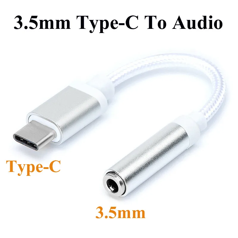

Type C To 3.5mm Audio Cable Adapter Aux Headphone Audio Jack Cable Adapter Converter For Letv Le Max 2 Pro Xiaomi 6 Mi6 Huawei