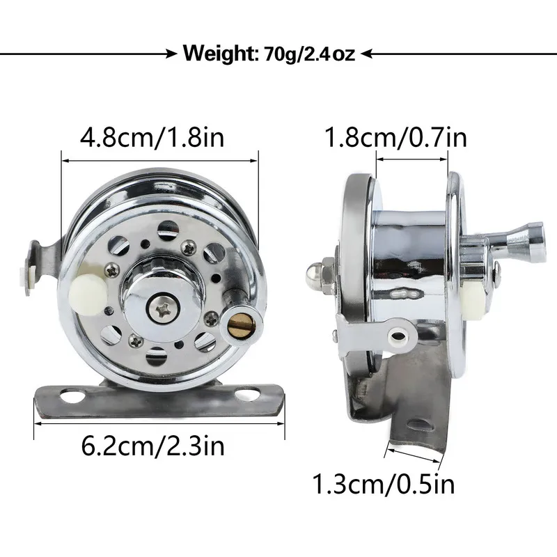 Sougayilang High Quality Ultralight Weight Ice Fishing Reel Portable Raft Ice Spinning Travel Boat Fishing Tackle Gear