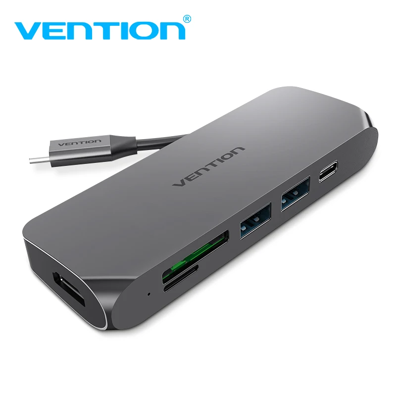 

Vention USB HUB USB C to HDMI SD/TF Card Reader Thunderbolt 3 Adapter for MacBook Samsung Galaxy S9 Huawei P20 Pro Type C HUB