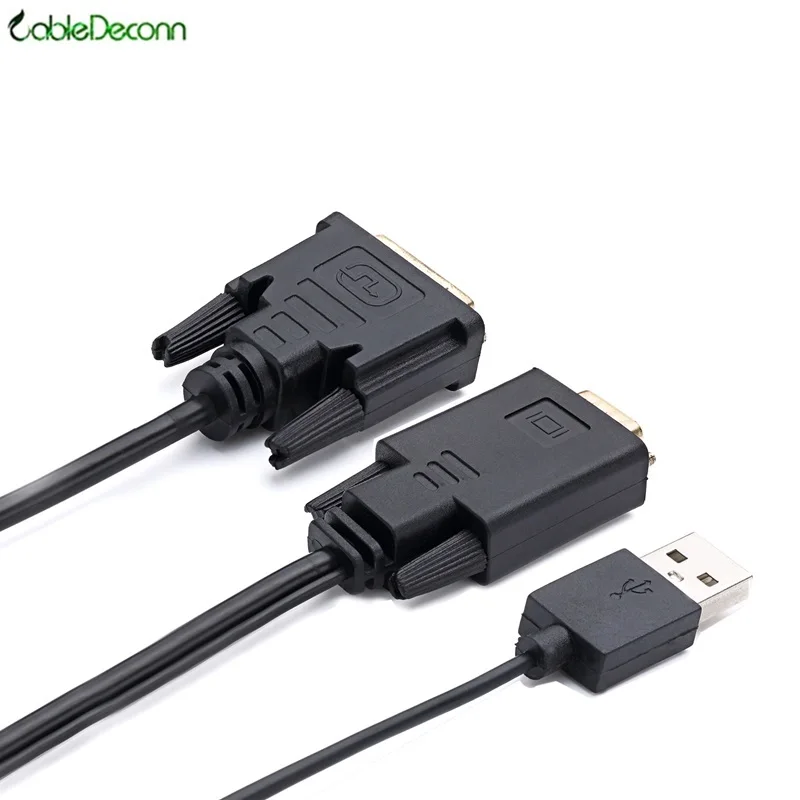 Кабель VGA DB15 pin к DVI 24 + 1 D male USB A LCD кабель для монитора адаптер конвертер 2 м|dvi 24|dvi to