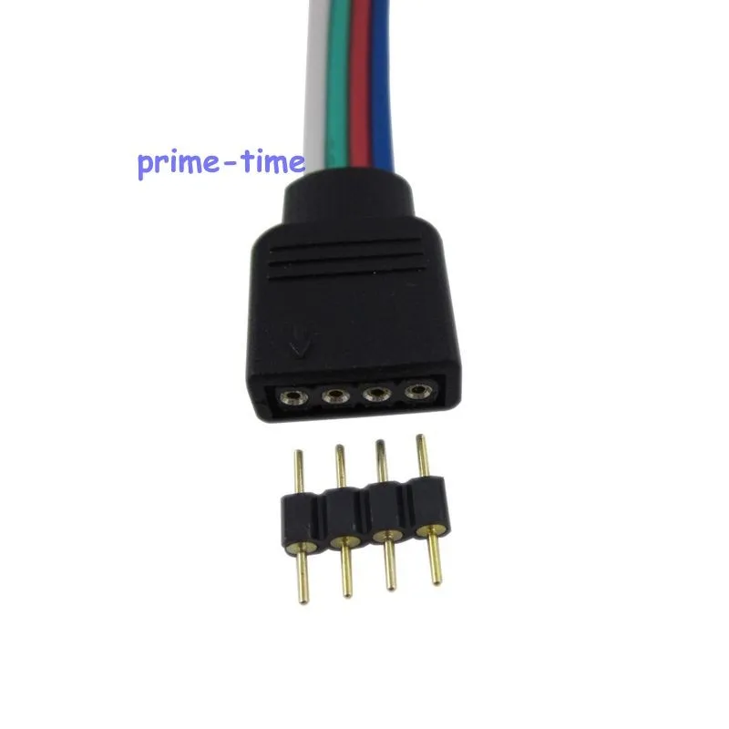 20 шт./партия 4pin RGB Разъем, 4 pin иглы, Штекерный разъем для 3528 5050 RGB светодиодный полосы