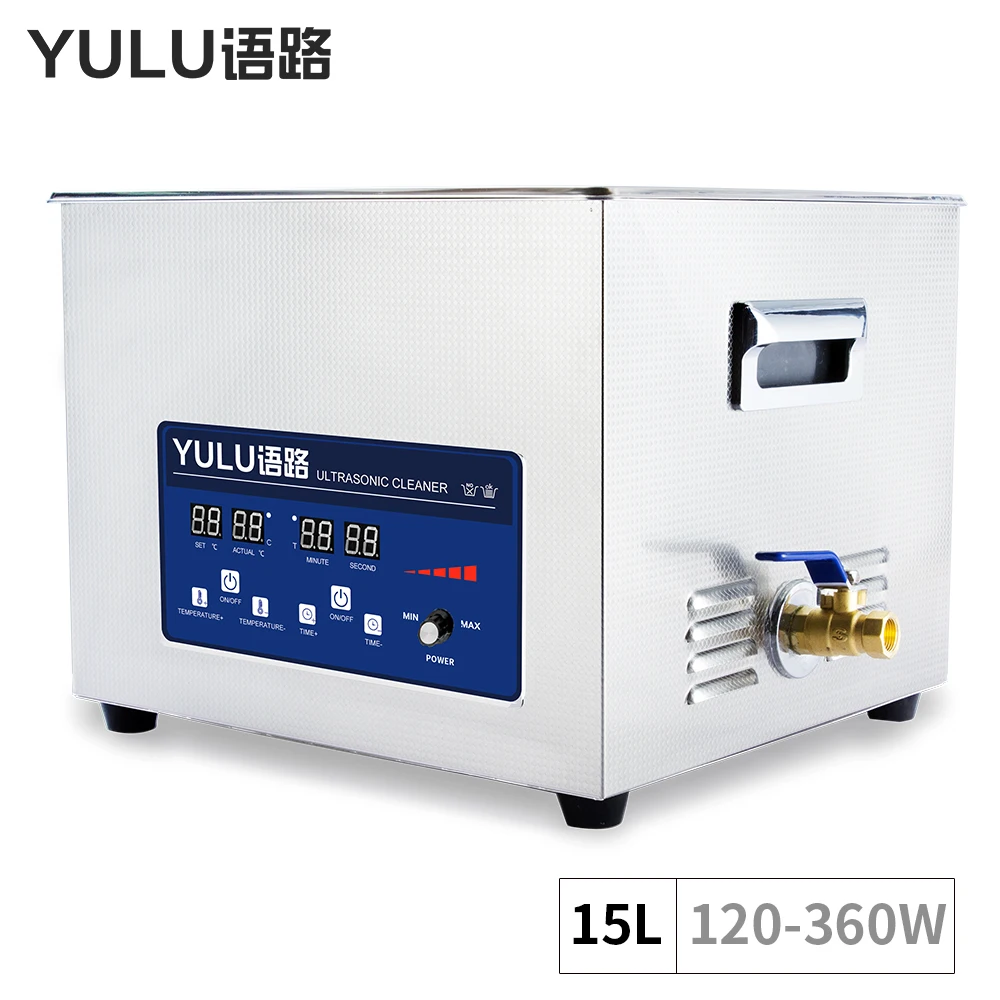 15L Digital power adjust Ultrasonic Cleaner Bath Injector Engine Auto Parts Medical Lab Ultrasound Cleaning Machine PCB Washing