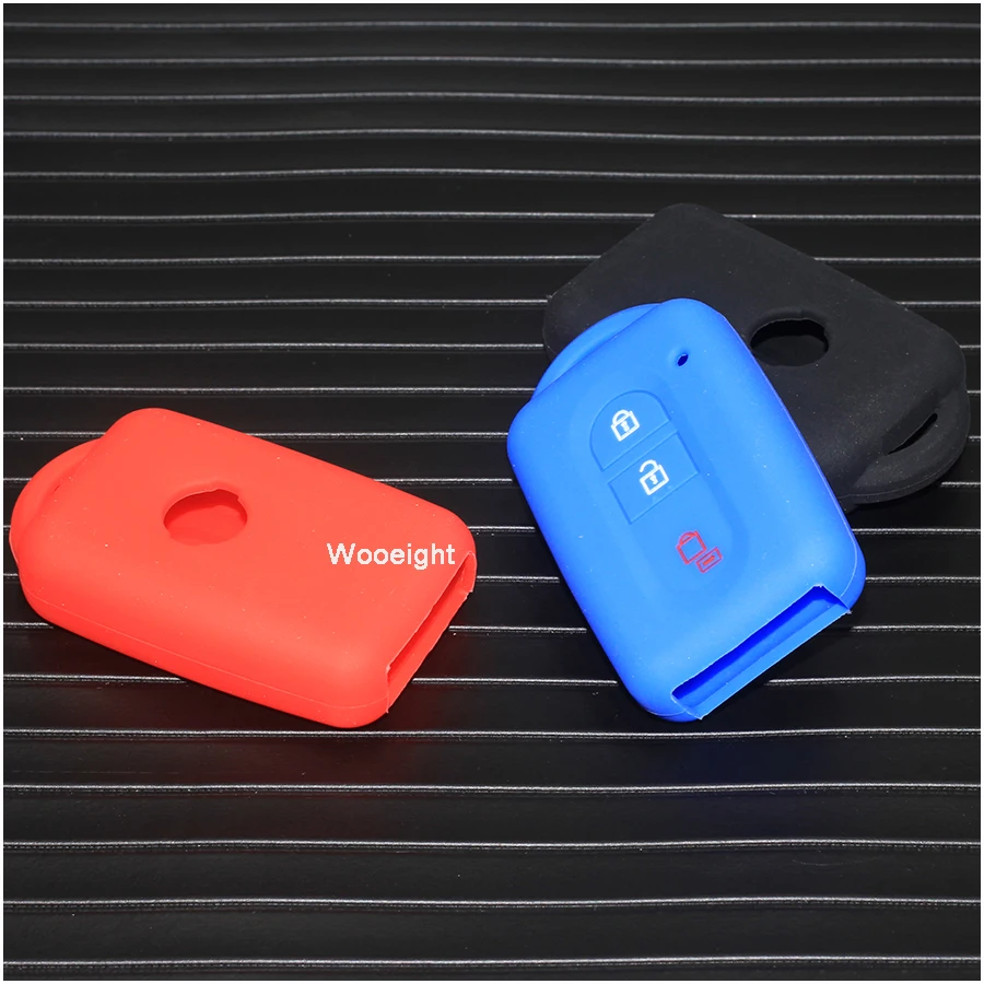 Wooeight 3 Button Silicone Rubber Car Key Cover FOB Case For Nissan Qashqai X-Trail T31 Micra K12 Tiida C11 Remote Key Shell (4)