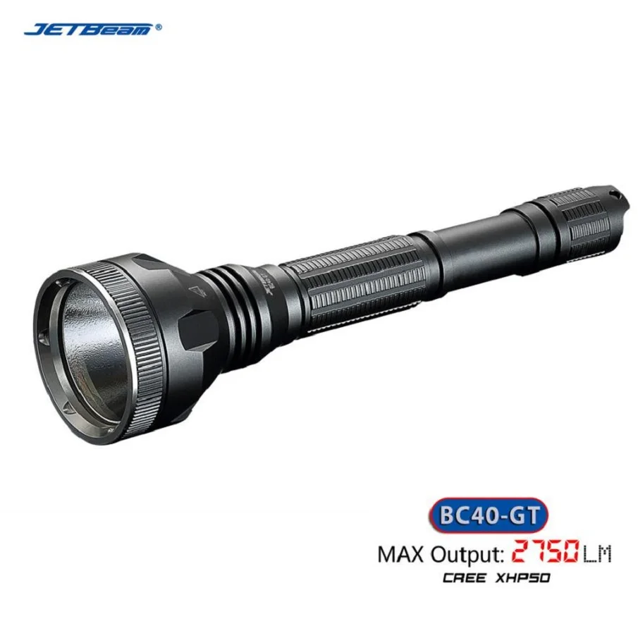 

JA 17 Shining Hot Selling Fast Shipping Jetbeam BC40GT Flashlight / Searchlight -2750Lm -CREE XHP50 LED