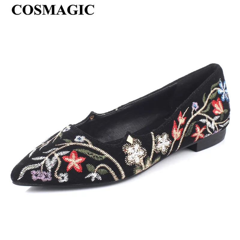 genuine leather ballet flats
