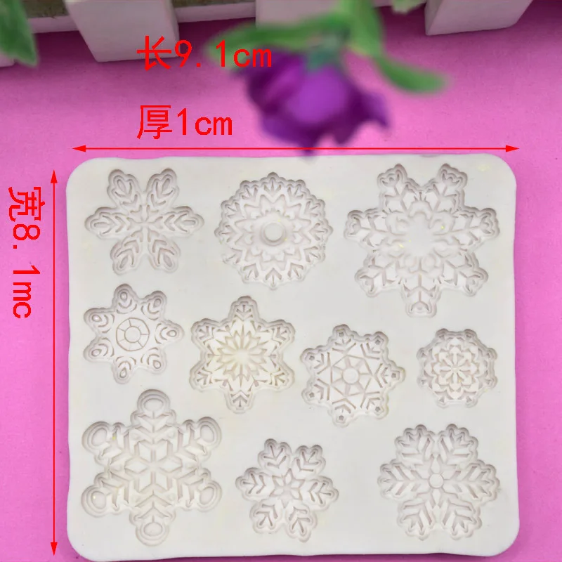 

DIY Silicone Baking Cake Molds Christmas Elk Tree Snowflake Shape Pastry Mold Tools HTQ99