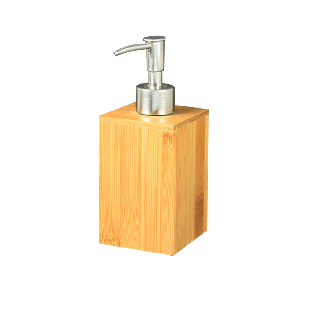 

Accessories Shower Gel Bamboo Hotel Soap Dispenser Lotion Kitchen Container Sanitizer Storage Squeeze Press Durable Home