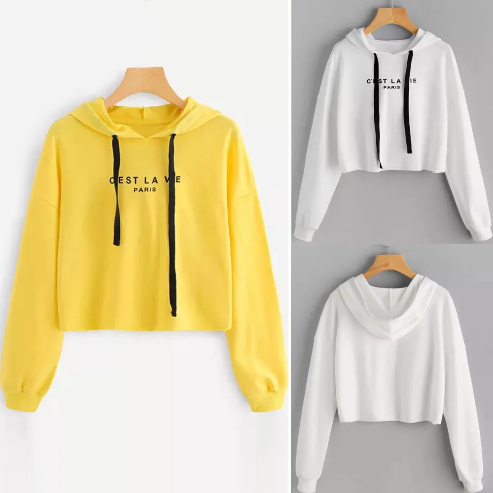 

Autumn Paris Letter Harajuku Print Pullover Thick Loose Women Hoodies Sweatshirt Female Casual Coat moletom sudadera mujer#ss