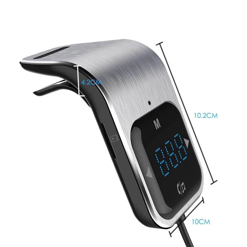 Светодиодный Bluetooth автомобильный комплект Handsfree MP3 плеер Радио USB адаптер fm