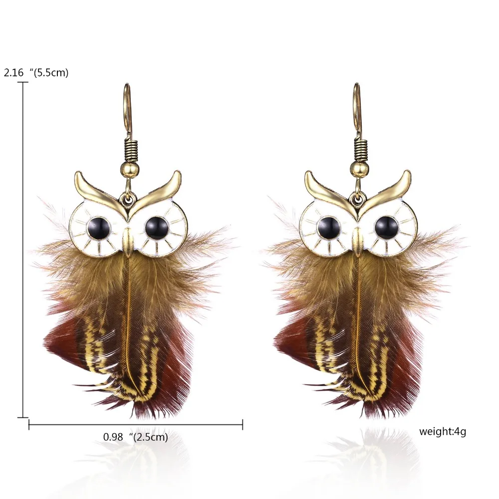 Перья Висячие серьги для женщин в стиле бохо длинные кисточки Ловец снов, сова лист цветок геометрические висячие серьги Свадебные украшения подарок