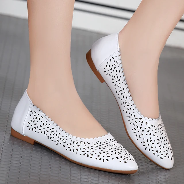Nice Fashion Genuine Leather Casual Loafers Shoes Women Sandals Summer