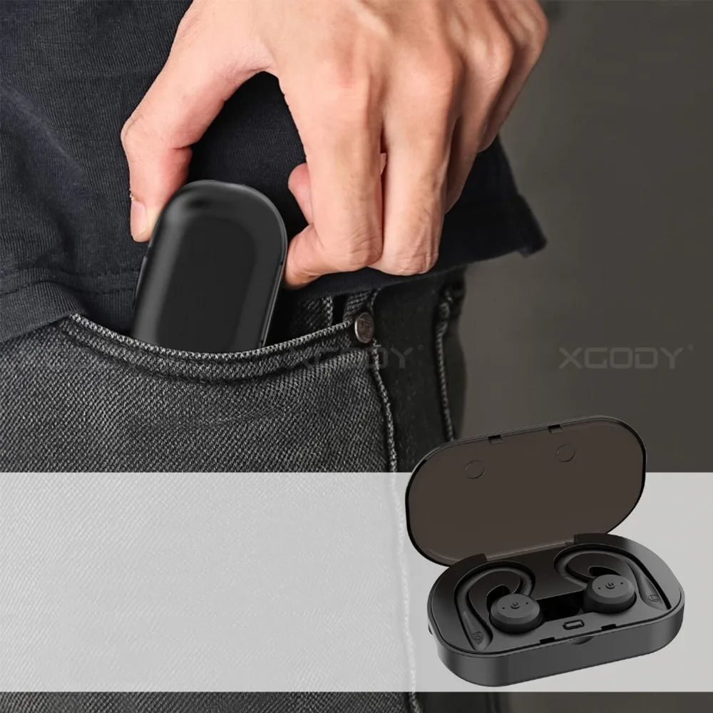 XGODY TWS BE1018 Bluetooth 5,0 Беспроводные наушники с зарядным устройством и активным шумоподавлением водонепроницаемые наушники IPX7
