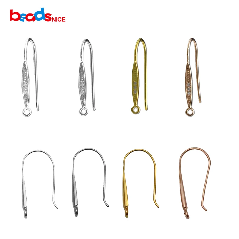 

Beadsnice wholesale elegant 925 sterling silver hook earring wire handmade pure silver earring findings ID27908