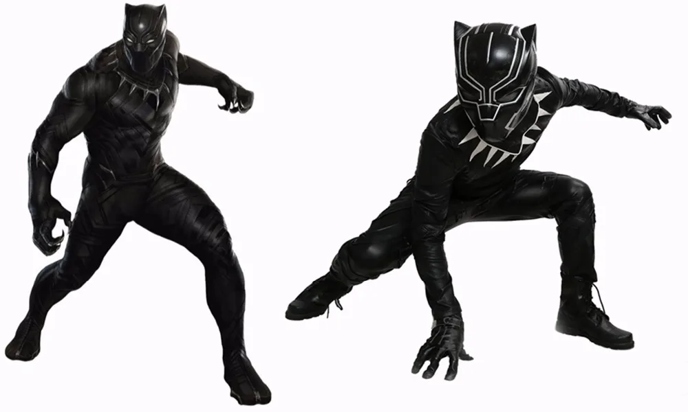 Black Panther Costume Outfit Captain America COSplay Civil ...