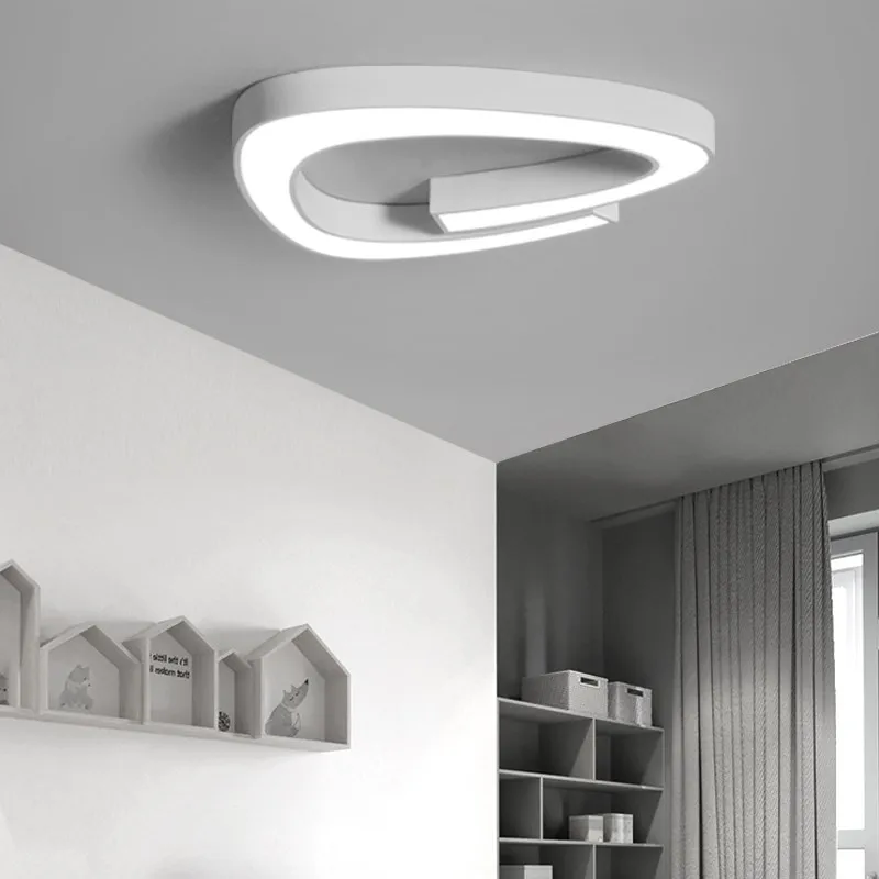  Black White Led Chandelier Acrylic Iron Chandeliers Ceiling For Living Room Bed Room Kitchen 5cm Ul - 32948453108