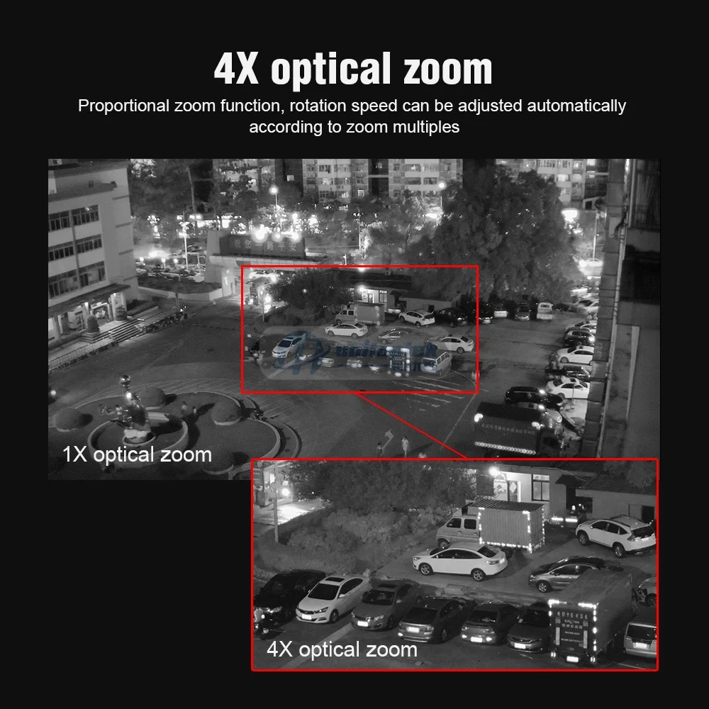 2MP 1080P мини PTZ POE IP камера 4X оптический зум Открытый водонепроницаемый ИК 50 м CCTV