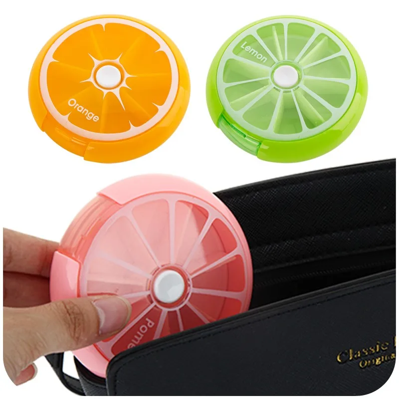 Pocket Pill Caddy Travel Plastic Container Medicine Tablet Case Holder 2 Pc  New(Colors May Vary )