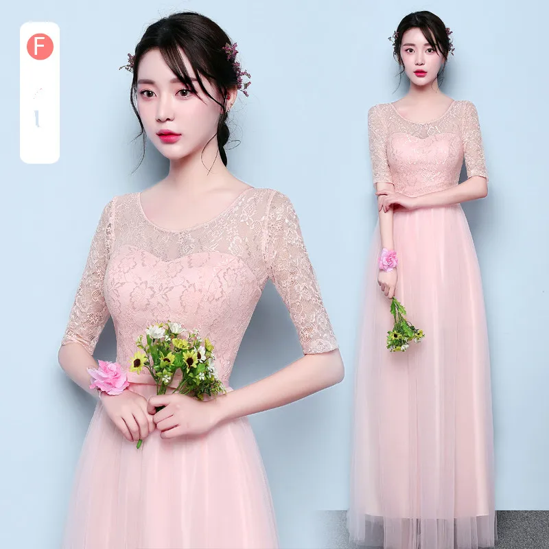 YNHS003F # розовые платья подружек невесты выпускное платье длинное вечернее для