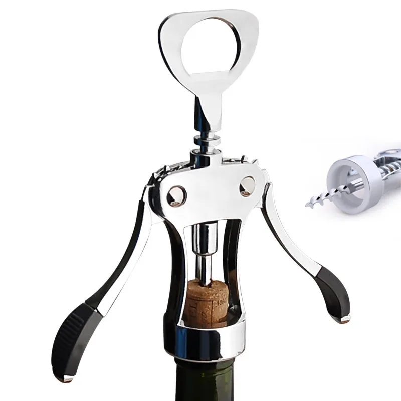 Metal New Wine Opener Bar Lever Corkscrew Convenient Bear Bottle