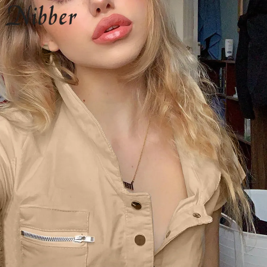 Женский укороченный топ Nibber Однотонная футболка из 100% хлопка с отложным