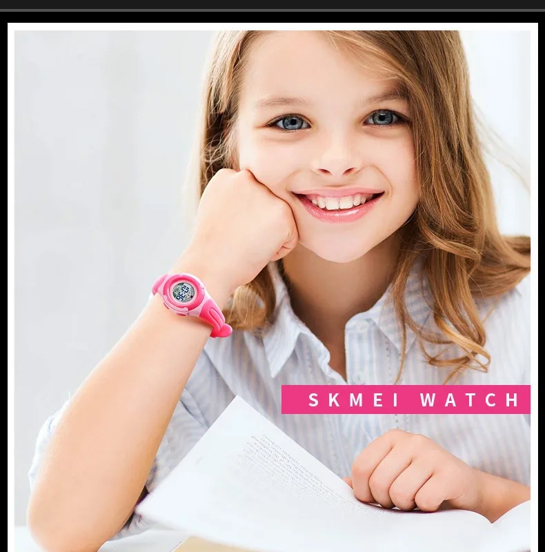 SKMEI брендовые светодио дный цифровой многоцелевой водостойкий Открытый спортивные часы для детей мальчик девочки Reloj Infantil