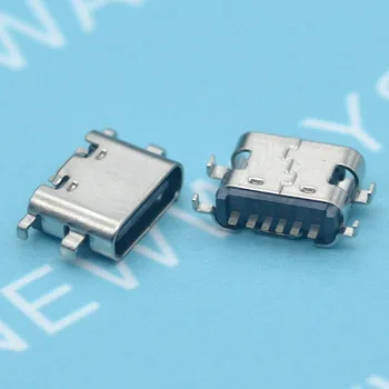 

50Pcs/Lot Micro Usb Jack 3.1 Type-C 6Pin Female Connector For Mobile Phone Charging Port Charging Socket Good Quality