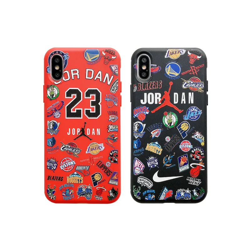 

Basketball Team Jordan Soft Phone Case Cover For Iphone X Xs Max Xr 8 7 6 6s Plus Matte Silicon 3d Relief Sports Case Coque Capa