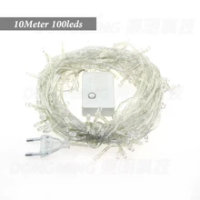 75 шт./лот RGB 10 м 100LED ночного декор Освещение рождественские гирлянды IP65 сад вечерние Свадебные украшения огни