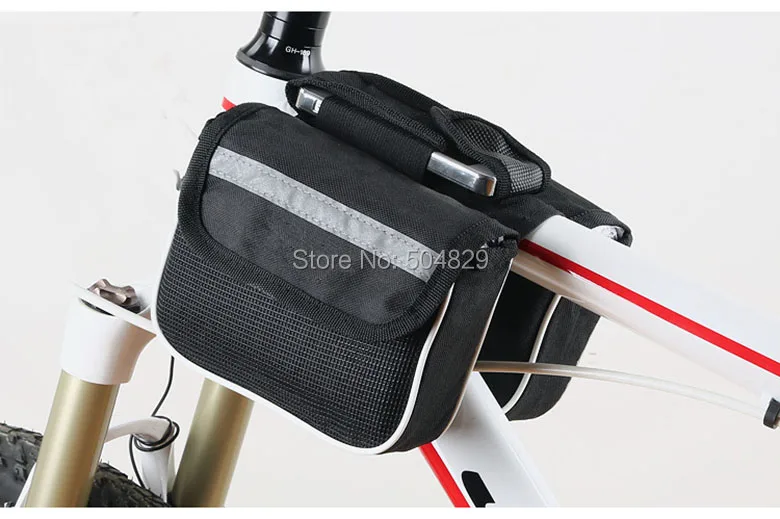 Discount Wholesale 200 pcs/lot waterproof outdoor Bicycle Stem bag front side luggage bag travel accessories mountain bike bag 2