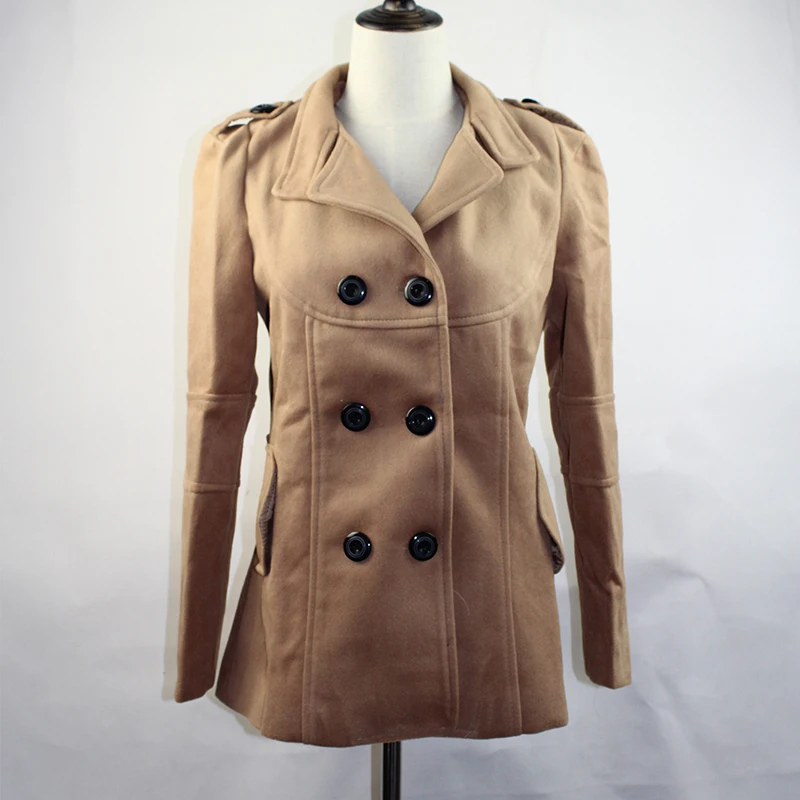 Женское шерстяное пальто Высокое качество зимняя куртка Для женщин Тонкий шерстяной короткие кашемировые пальто кардиган, куртки элегантная смесь Z027