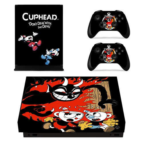 Cuphead Faceplates Skin Console& Controller Decal Stickers for Xbox One X Console+ Controller Skin Sticker - Цвет: YSX1X0924