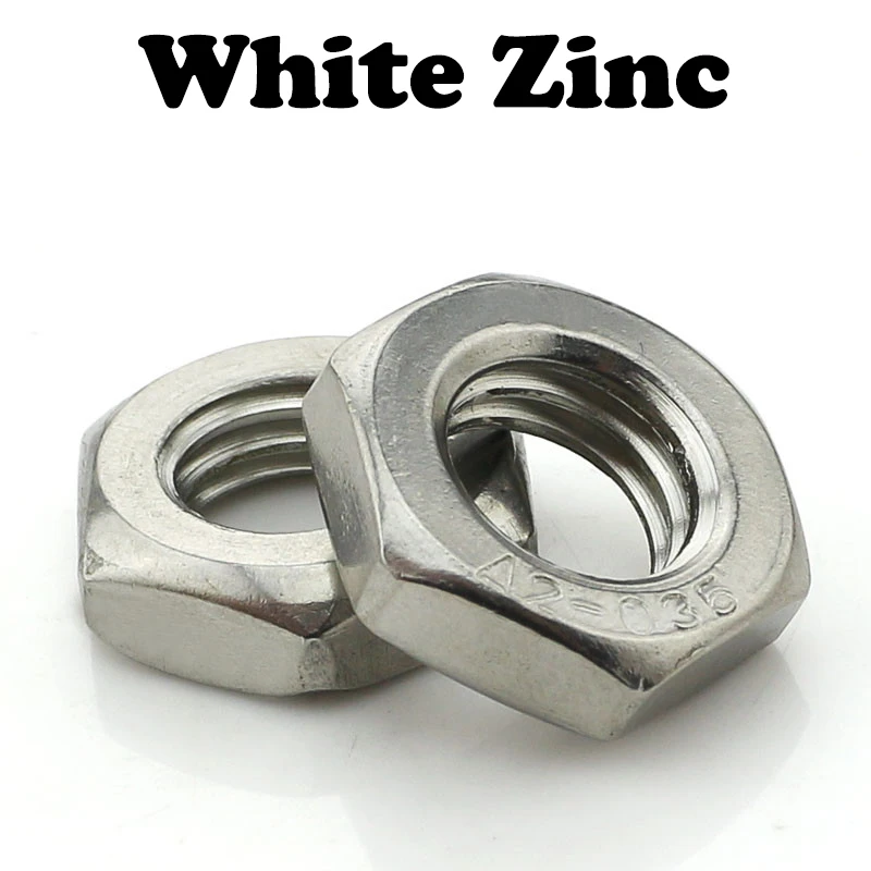 60pcs M10 M10*0.75*3 M10x0.75x3 ID*Pitch*Thickness White Zinc Plating