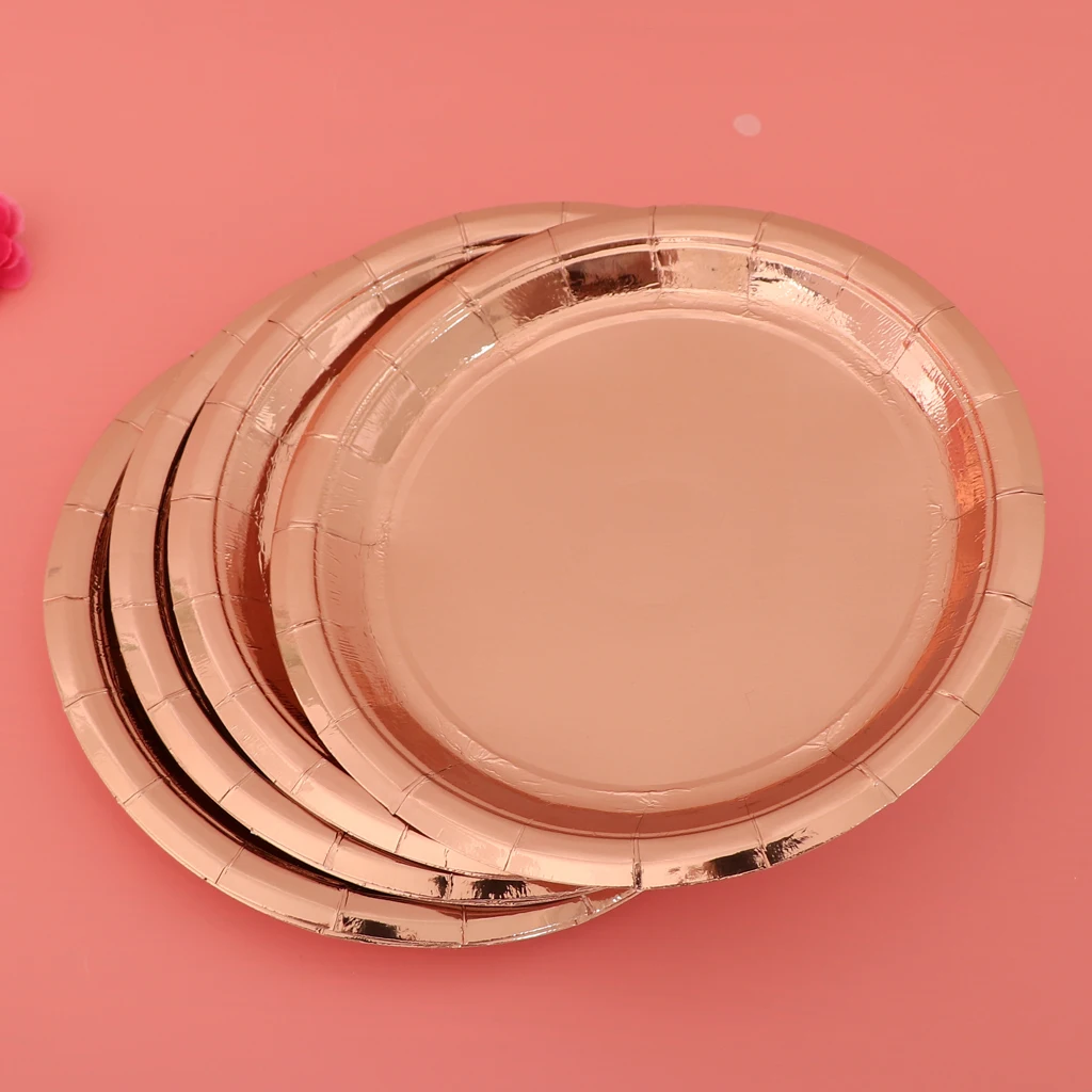 10pcs Disposable Paper Plates Dinner Plates Dessert Plates for Thanksgiving Christmas Baby Shower Wedding Birthday