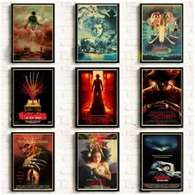 A Nightmare On Elm Street Poster di Film Horror Pittura Retro/Vintage Stampati Kraft sacchetti di Carta Murales Decorazione Della Parete