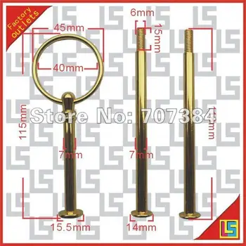 

100sets/ bag 3 tiers golden round style cake stand plate handles(cake stand centre support)