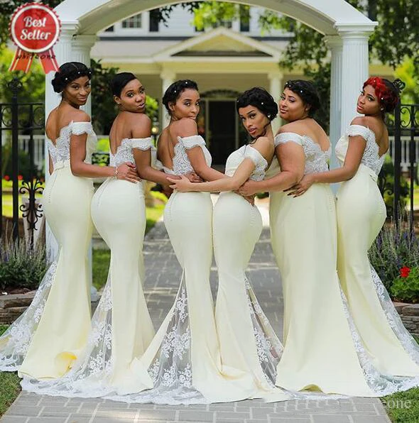 2019 Bridesmaid Dresses African Wedding Guest With Sheer Lace