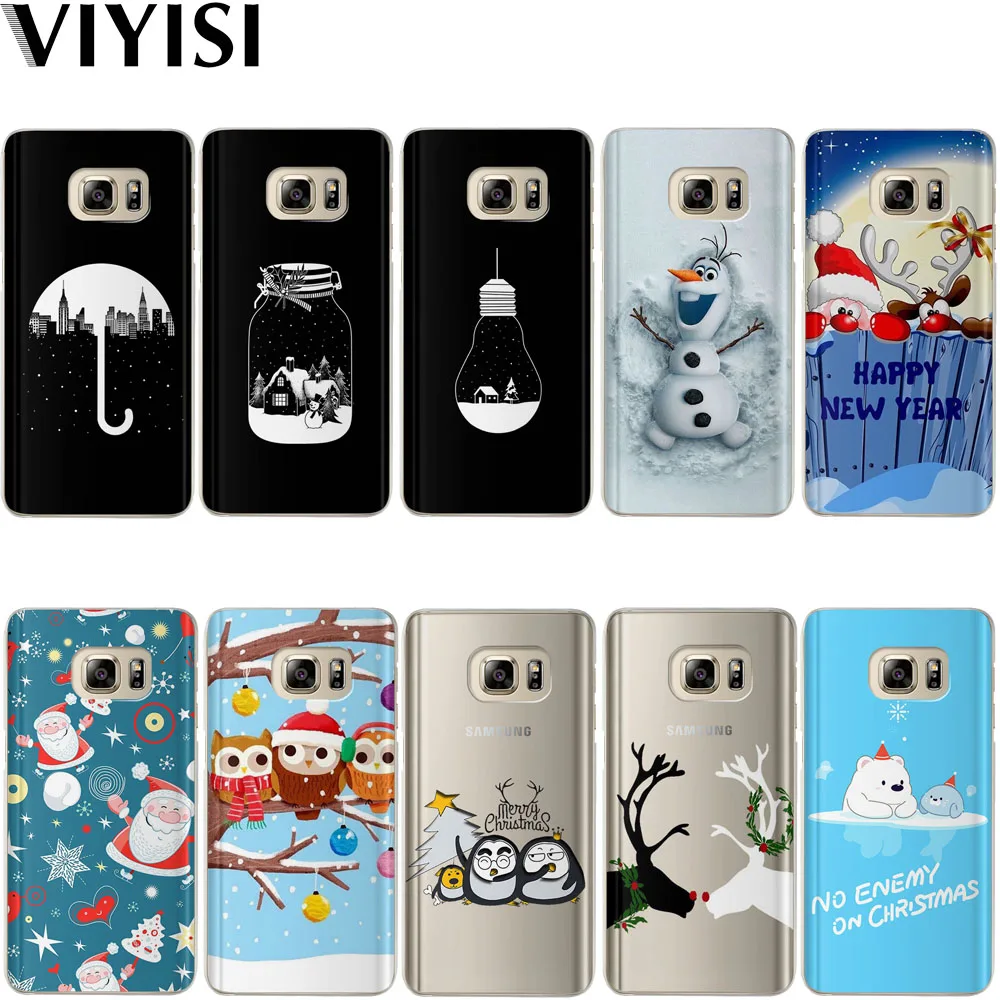 

VIYISI Christmas Phone case For Samsung Galaxy s8 A5 2017 Case S9 Plus Cover J7 J5 J3 A5 A3 2015 2016 2017 S6 S7Edge Coque Shell