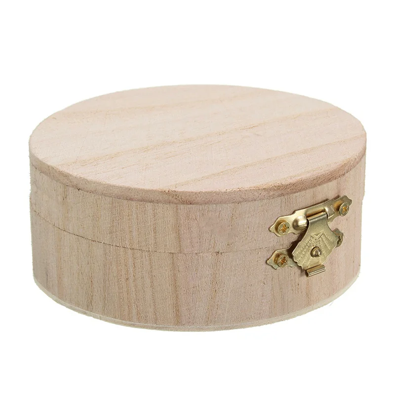 Шкатулка для украшений, деревянная круглая коробка упаковочная коробка для хранения помада от Мак бутик коробка деревянная в Подарок Ювелирное хранение