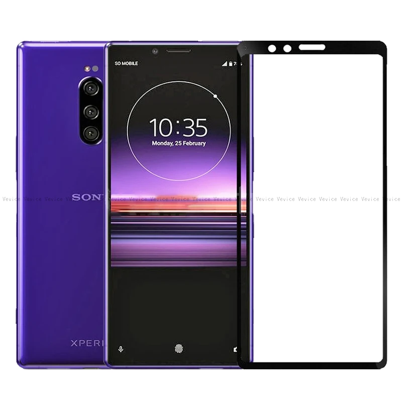 Полностью закаленное стекло для Sony Xperia 1 10 XA3 XZ4 XA1 XA2 Ultra XZ1 XZ2 Compact XZS XZ XP