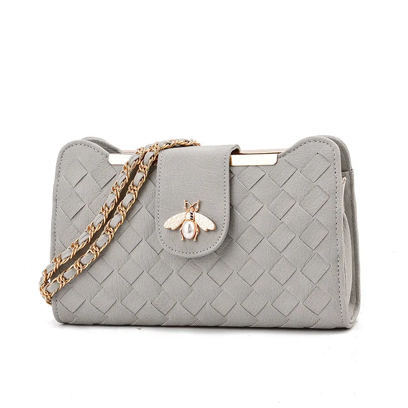 

2019 Summer New Plaid Casual Women Clutch Bags Luxury Ladies PU Leather messenger shoulder bags Designer chain Sweet Evening Bag