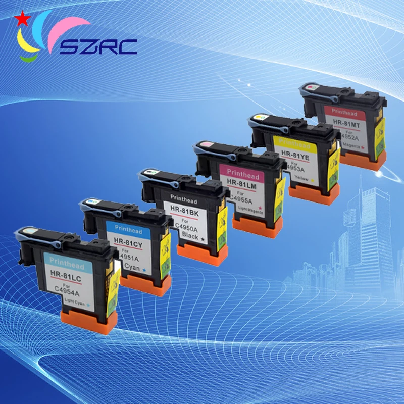 

High quality C4950A C4951A C4952A C4953A C4954A C4955A Printhead 81 Remanufactured Print Head For HP81 Design Jet 5000 5500PS
