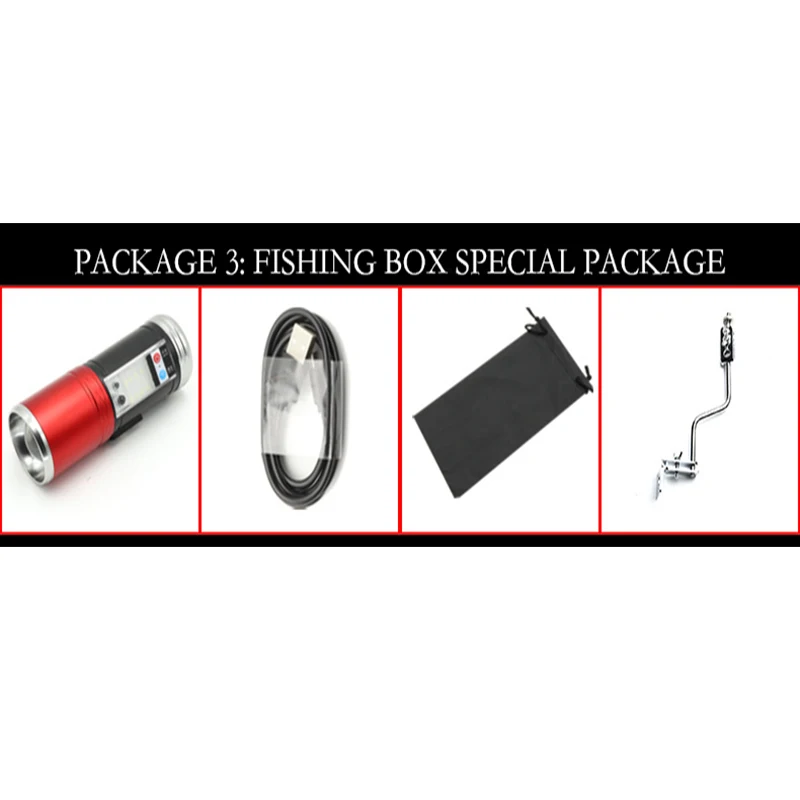 Алюминиевый корпус светильник для ночной рыбалки с Индукционными боковыми огнями перезаряжаемый синий светильник MultipleMode вращающийся фонарик на 360 градусов - Испускаемый цвет: Package 3