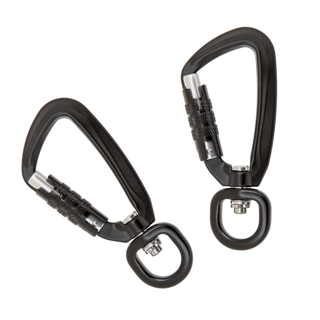 Pack Of 2 Outdoor Self Lock Carabiner Climbing Dog Clip Hammock Hanging Hook for Camping Traveling Protection Accessories