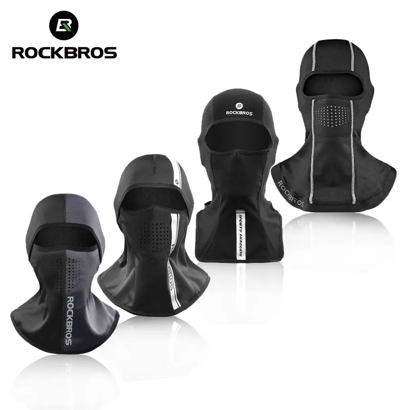 ROCKBROS الشتاء الحرارية الصوف قناع للتزلج على الجليد هود كامل واقي الوجه الاوشحة الدراجات قناع الوجه في الهواء الطلق بالاكلافا يندبروف قناع